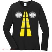 Deer Headlights With Road Markings Couples Costume Halloween Women's Long Sleeve Shirt thumb 0