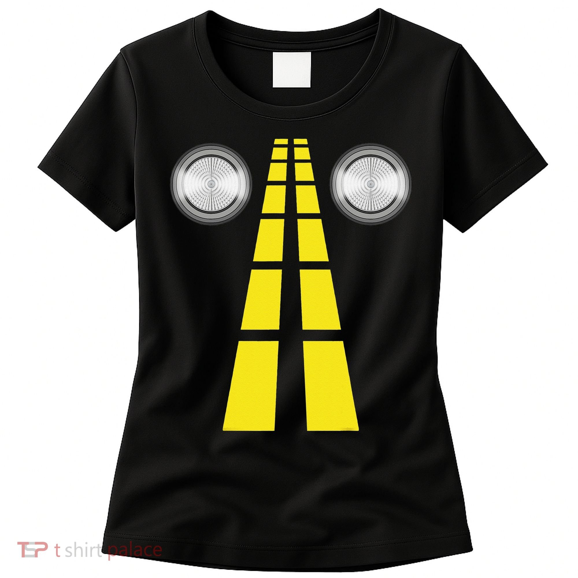Deer Headlights With Road Markings Couples Costume Halloween Women's T-Shirt