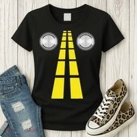Deer Headlights With Road Markings Couples Costume Halloween Women's T-Shirt thumb 3