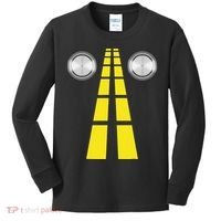 Deer Headlights With Road Markings Couples Costume Halloween Kids Long Sleeve Shirt thumb 0