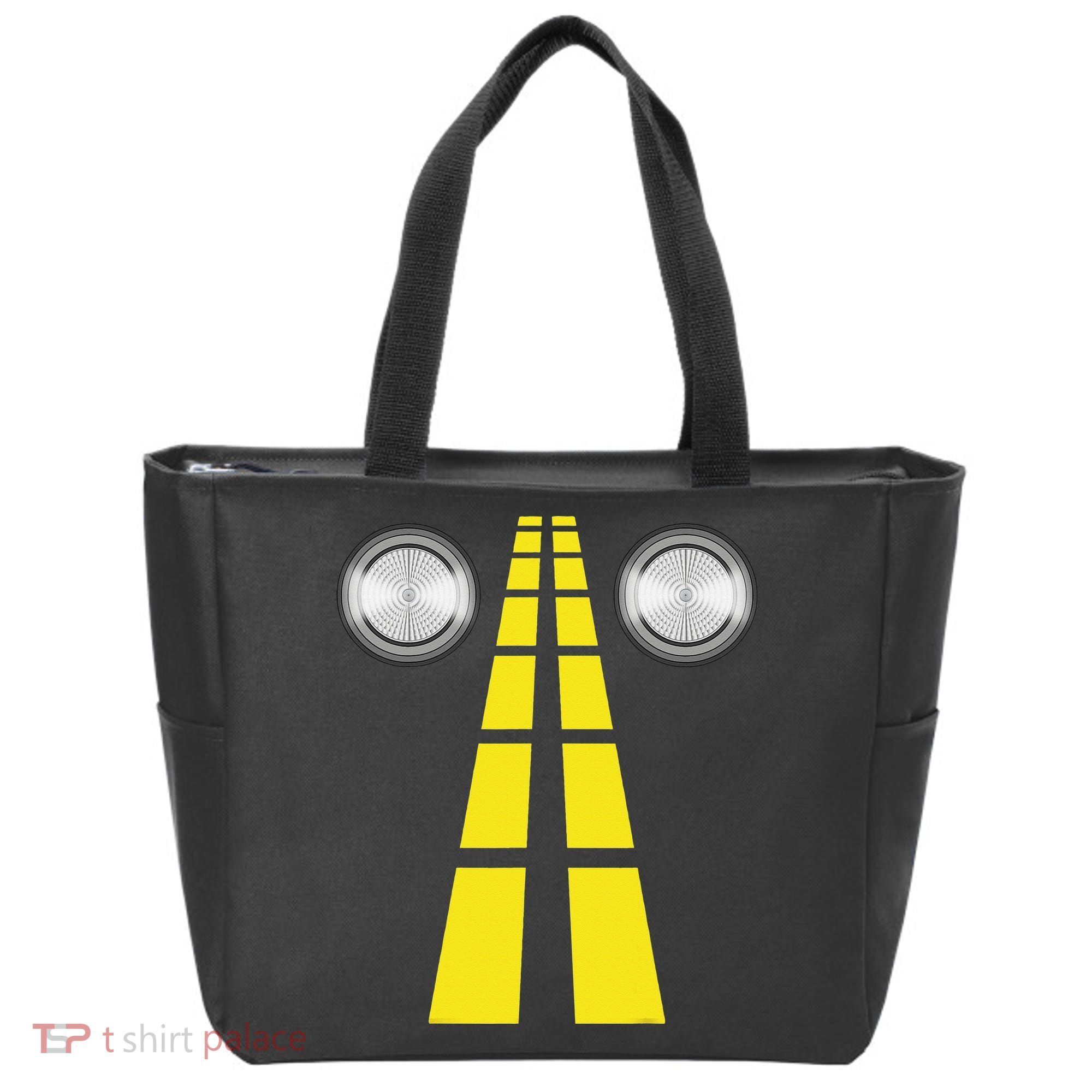 Deer Headlights With Road Markings Couples Costume Halloween Tote Bag