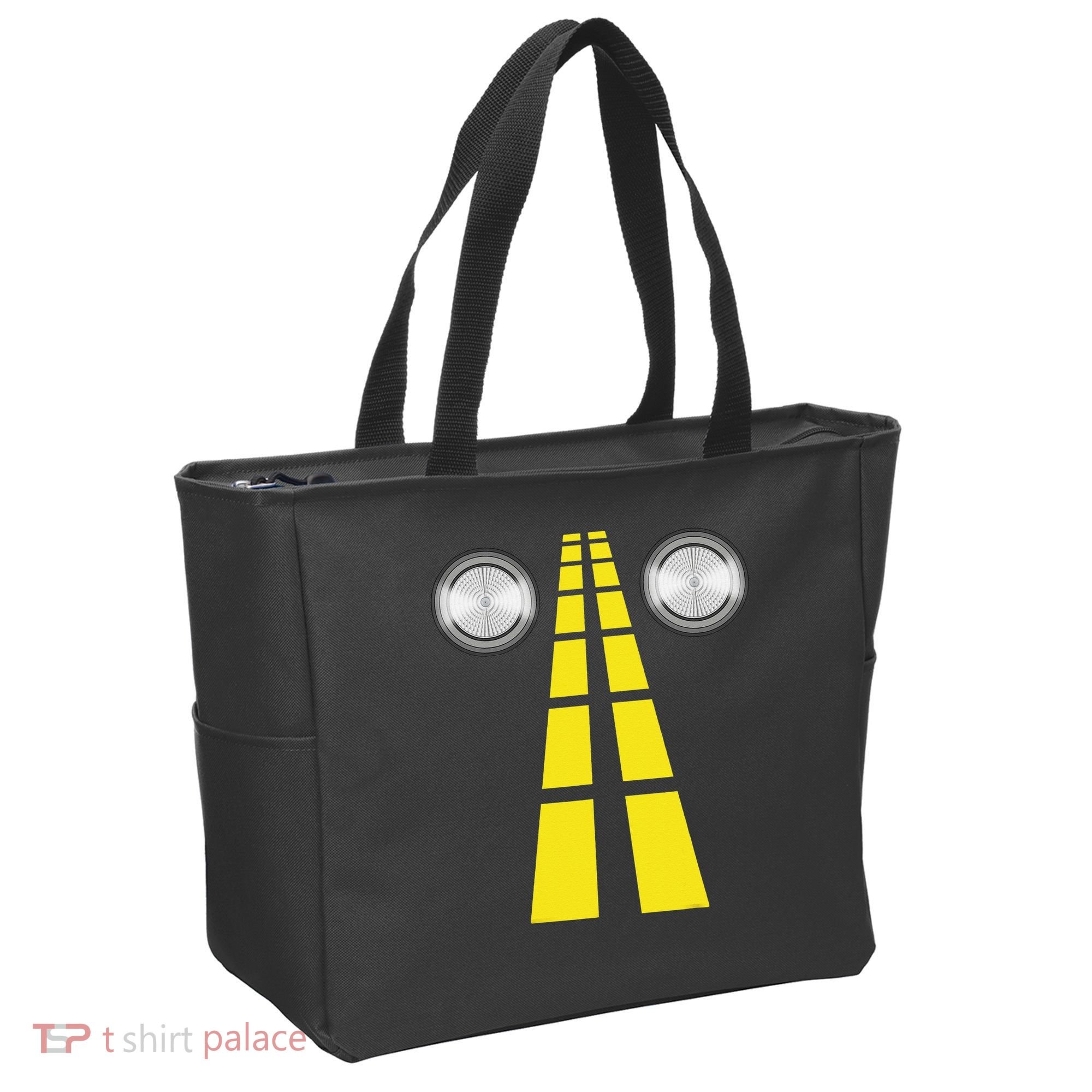 Deer Headlights With Road Markings Couples Costume Halloween Tote Bag