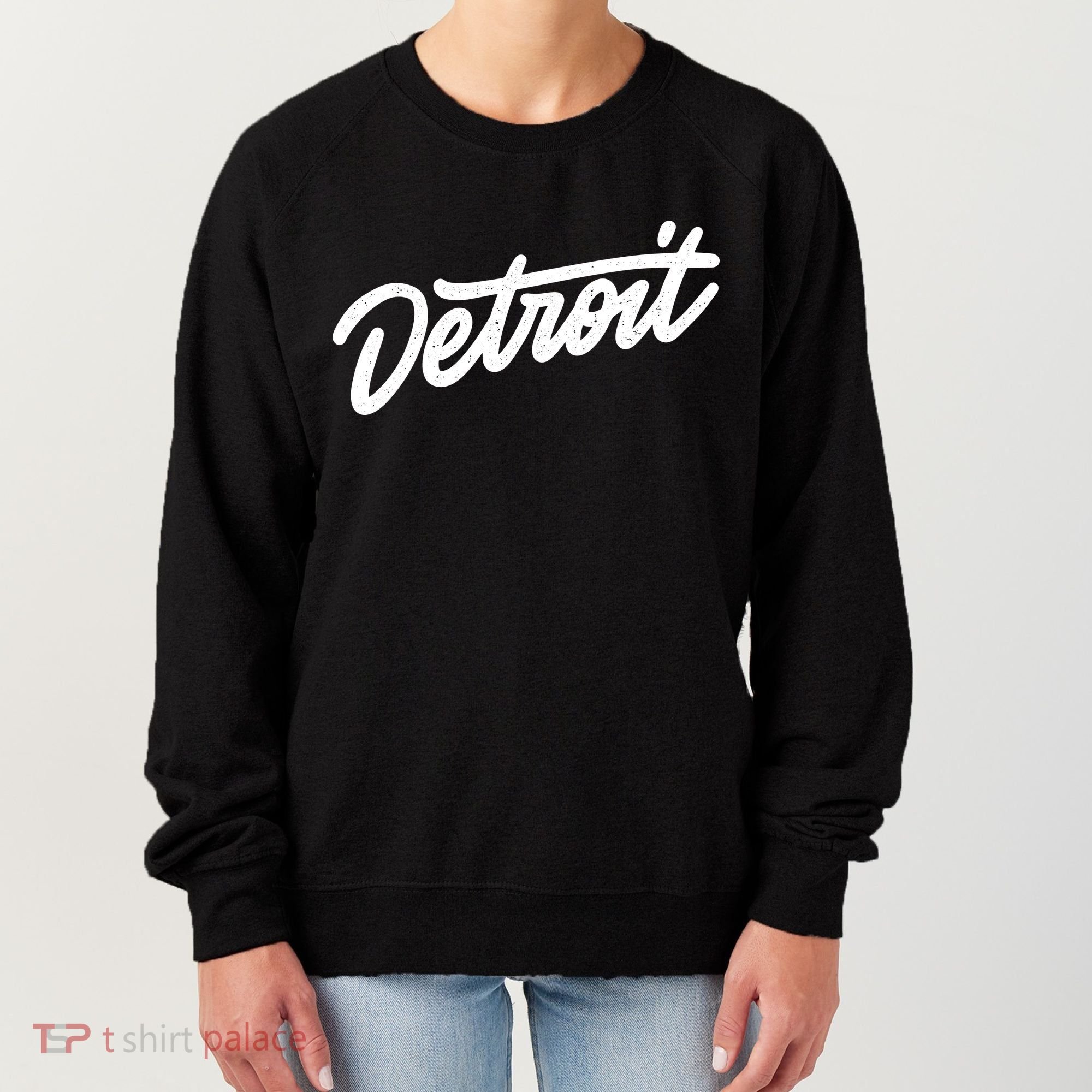 Detroit Hand Written Script Logo Women's Sweatshirt