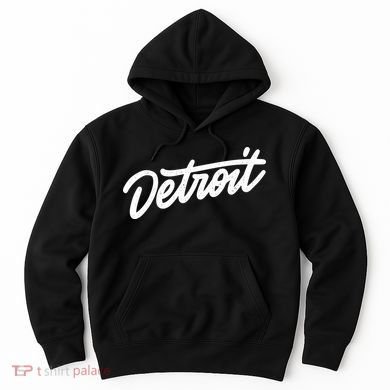 Detroit Hand Written Script Logo Hoodie
