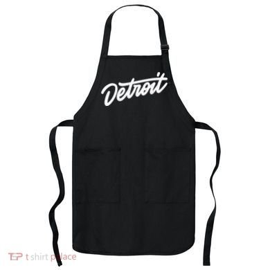 Detroit Hand Written Script Logo Apron