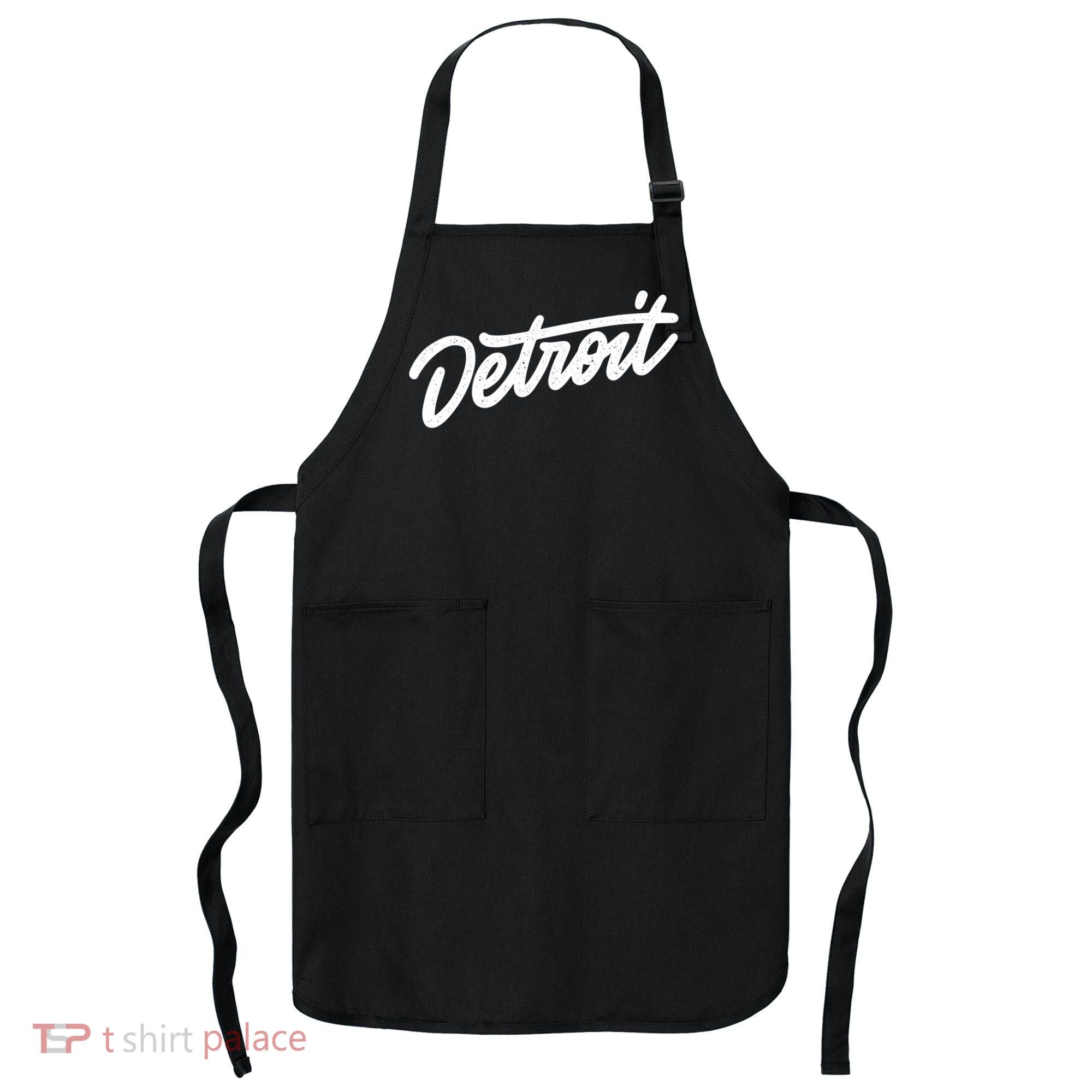 Detroit Hand Written Script Logo Apron