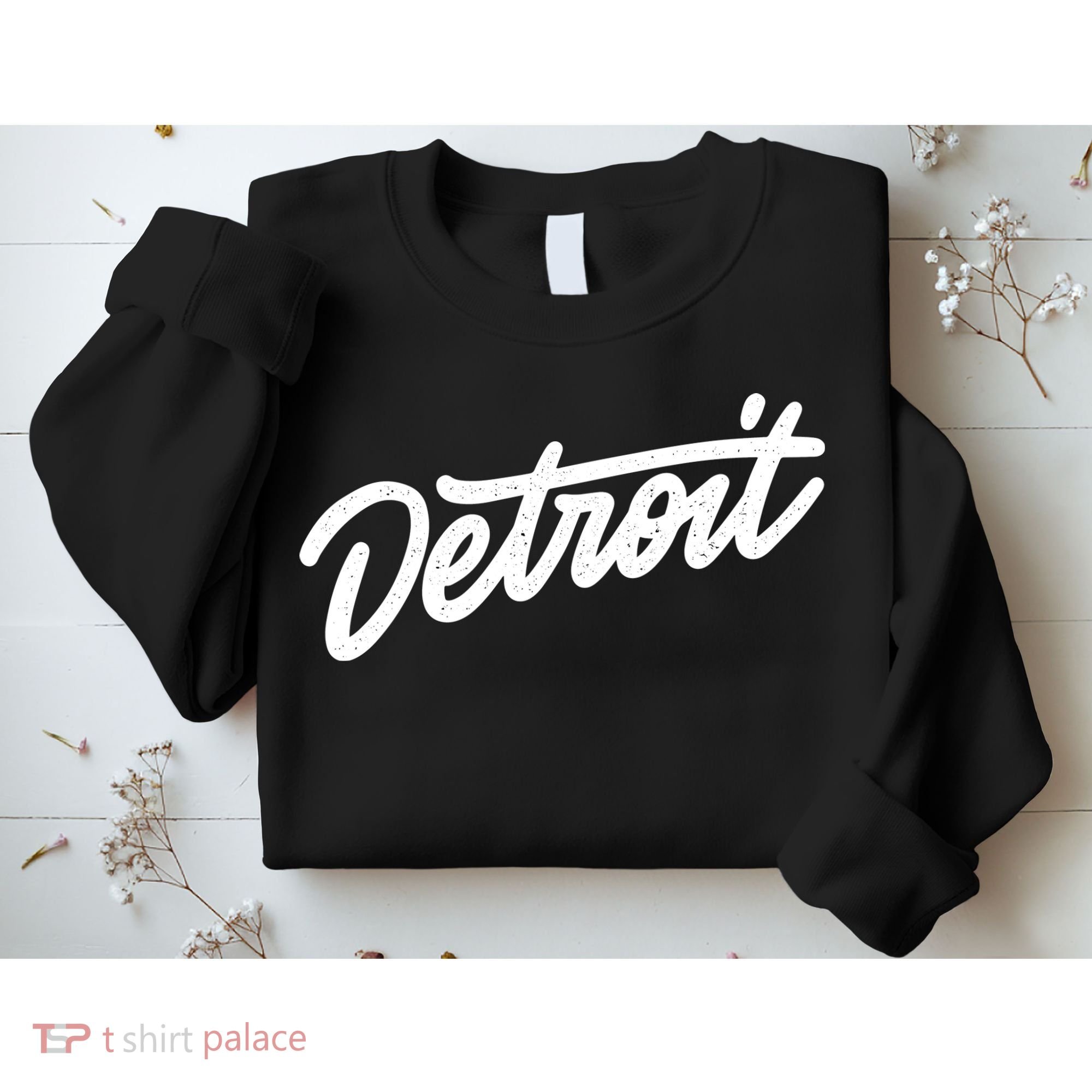 Detroit Hand Written Script Logo Sweatshirt
