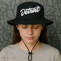 Detroit Hand Written Script Logo Bucket Hat thumb 3