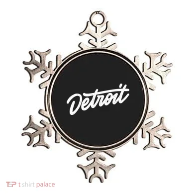Detroit Hand Written Script Logo Ornament