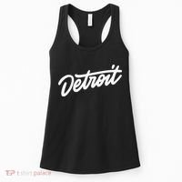 Detroit Hand Written Script Logo Women's Tank Top thumb 0