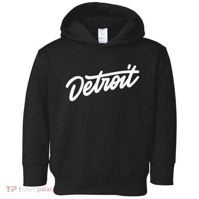 Detroit Hand Written Script Logo Toddler Hoodie