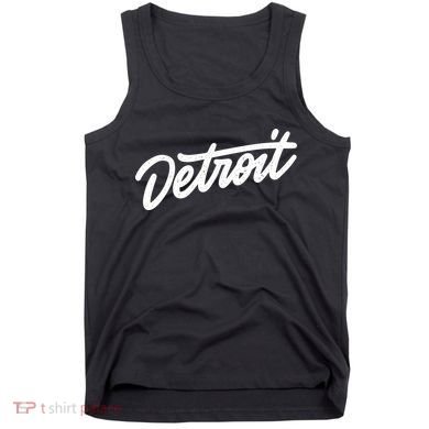 Detroit Hand Written Script Logo Tank Top