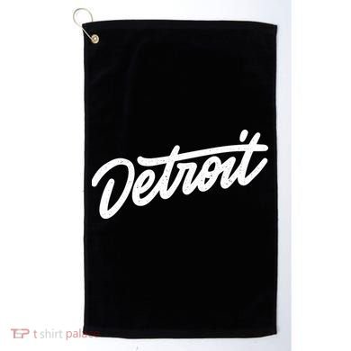 Detroit Hand Written Script Logo Golf Towel