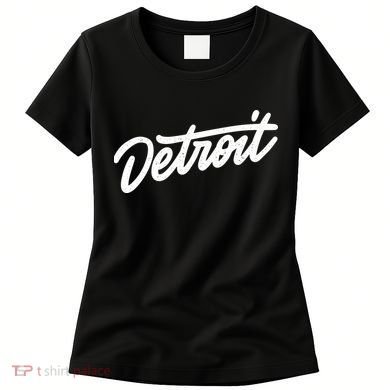 Detroit Hand Written Script Logo Women's T-Shirt