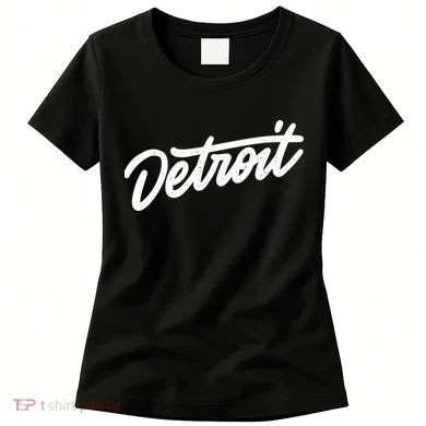 Detroit Hand Written Script Logo Women's T-Shirt