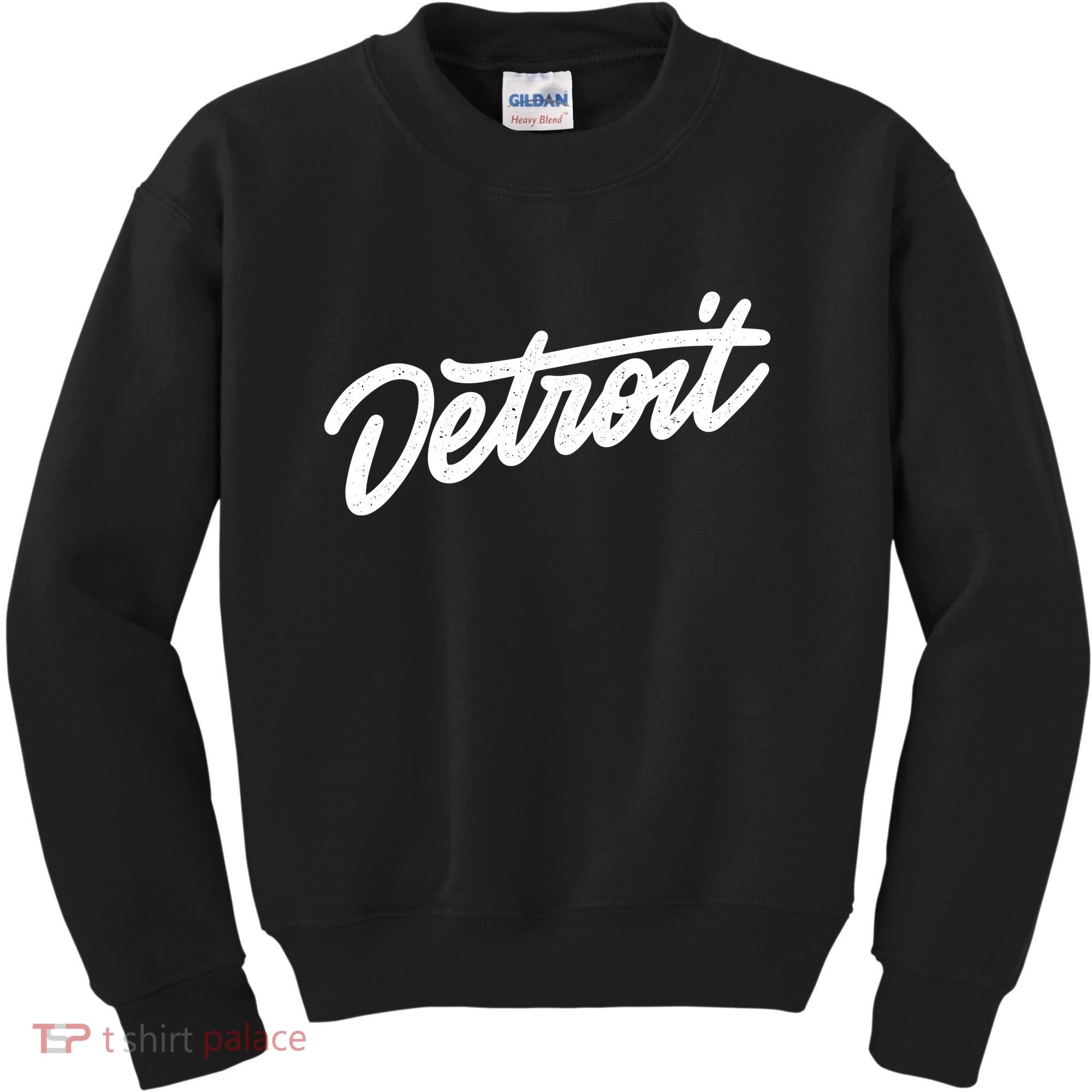 Detroit Hand Written Script Logo Kids Sweatshirt