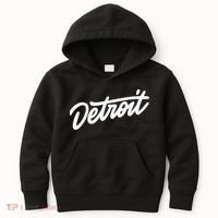 Detroit Hand Written Script Logo Kids Hoodie thumb 0