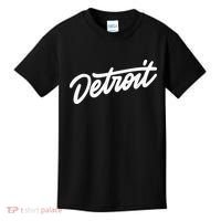 Detroit Hand Written Script Logo Kids T-Shirt thumb 0