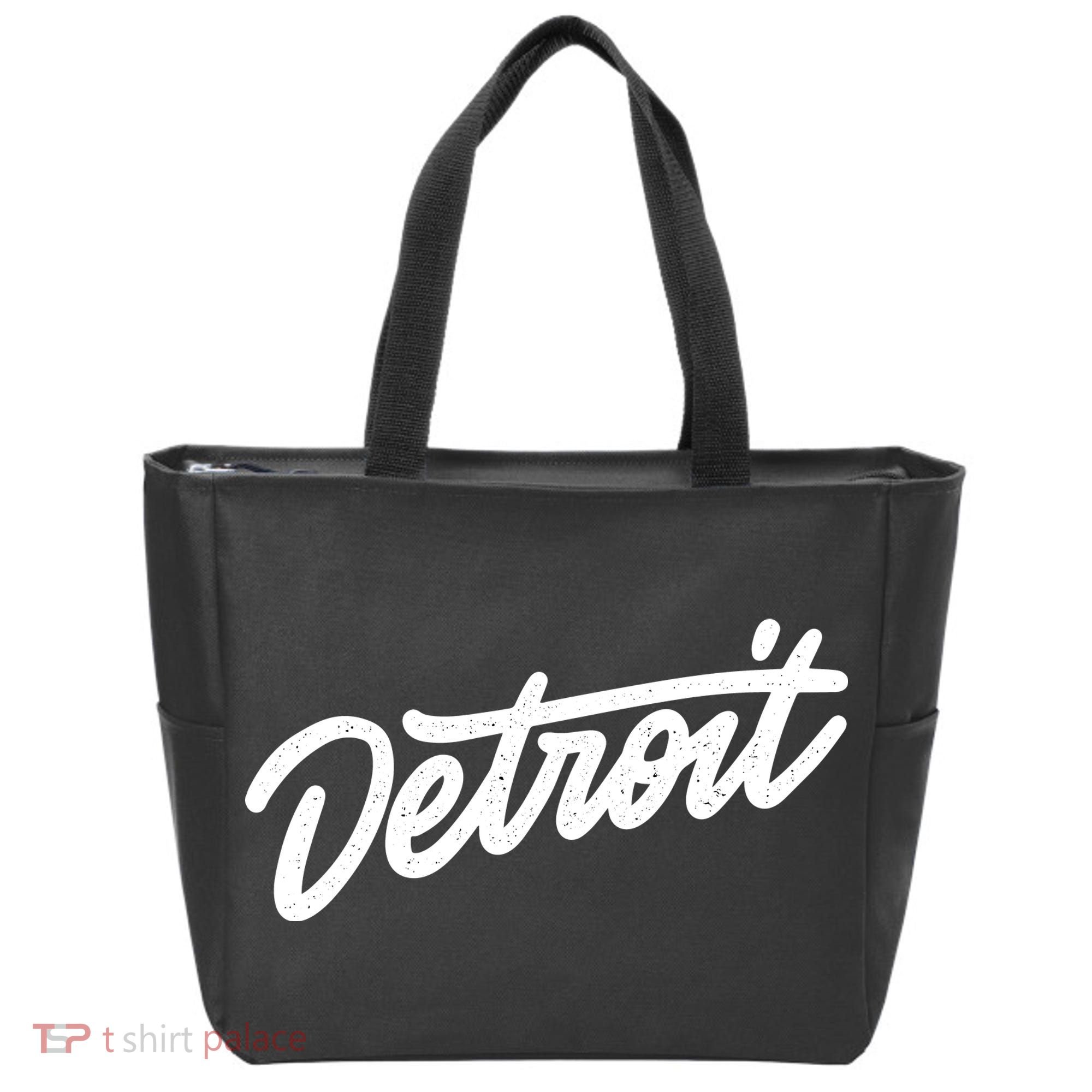 Detroit Hand Written Script Logo Tote Bag