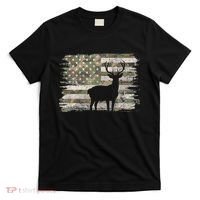 Deer Hunting Whitetail Camo American Us Flag Elk Buck T-Shirt thumb 0