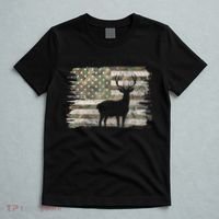 Deer Hunting Whitetail Camo American Us Flag Elk Buck T-Shirt thumb 5