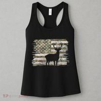 Deer Hunting Whitetail Camo American Us Flag Elk Buck Women's Tank Top thumb 3