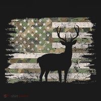 Deer Hunting Whitetail Camo American Us Flag Elk Buck Baby Bodysuit thumb 2