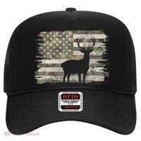 Deer Hunting Whitetail Camo American Us Flag Elk Buck Hat thumb 0