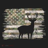 Deer Hunting Whitetail Camo American Us Flag Elk Buck Hat thumb 2