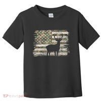 Deer Hunting Whitetail Camo American Us Flag Elk Buck Toddler T-Shirt thumb 0