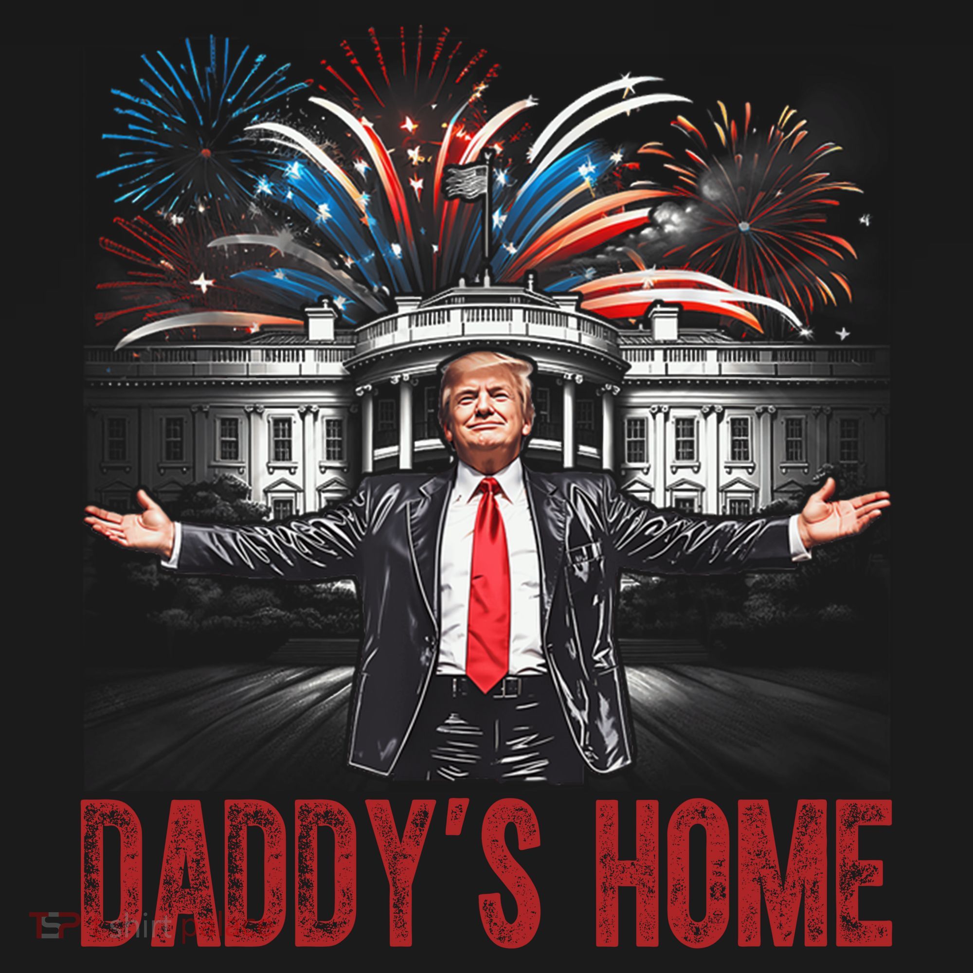 Daddys Home White House President Donald Trump Women's Hoodie