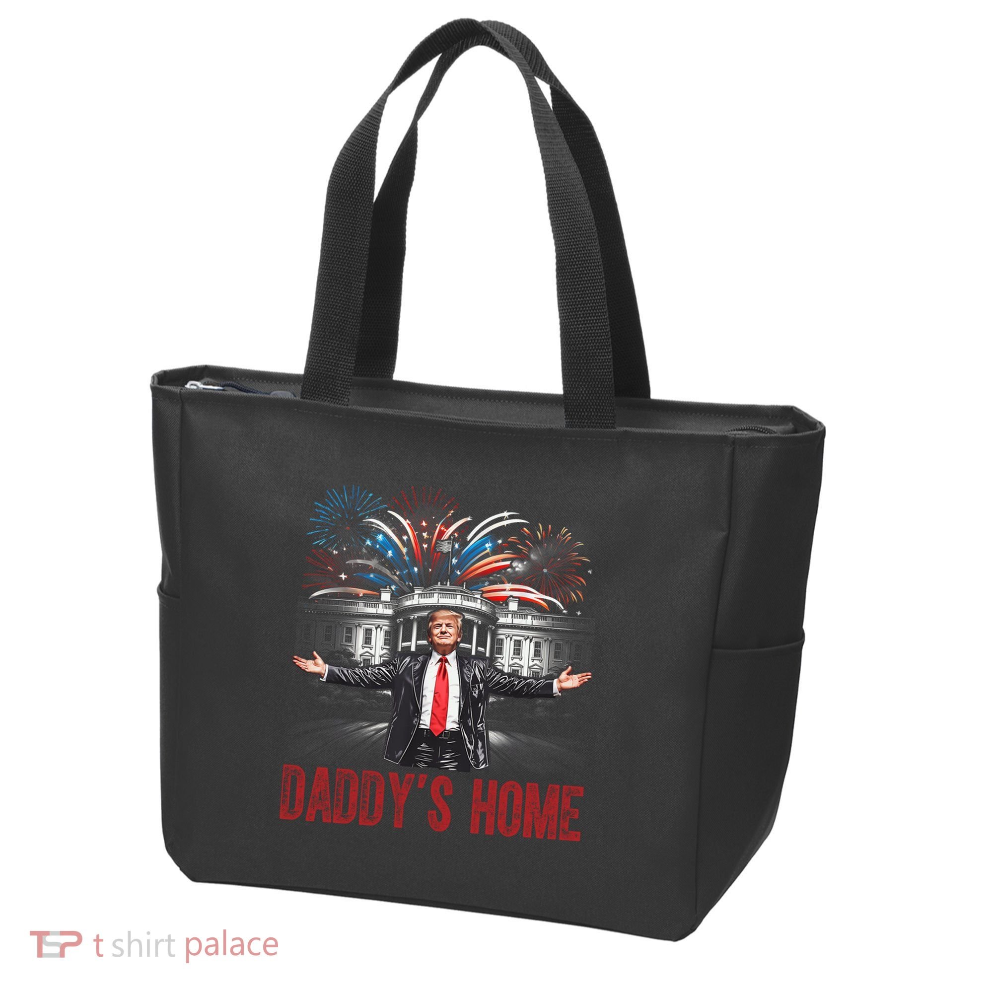 Daddys Home White House President Donald Trump Tote Bag
