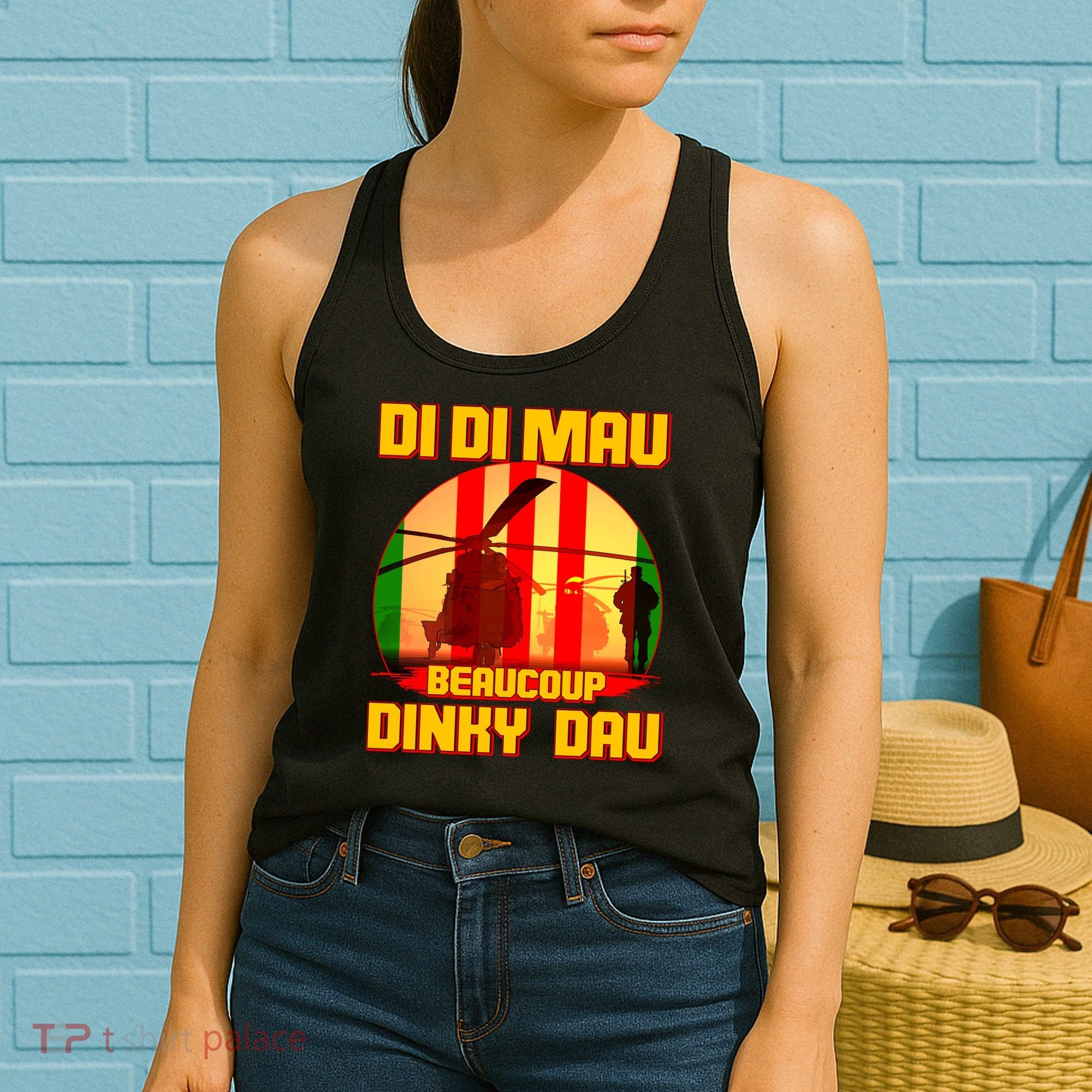 DI DI MAU Beaucoup Dinky Dau Vietnam Vet Women's Tank Top