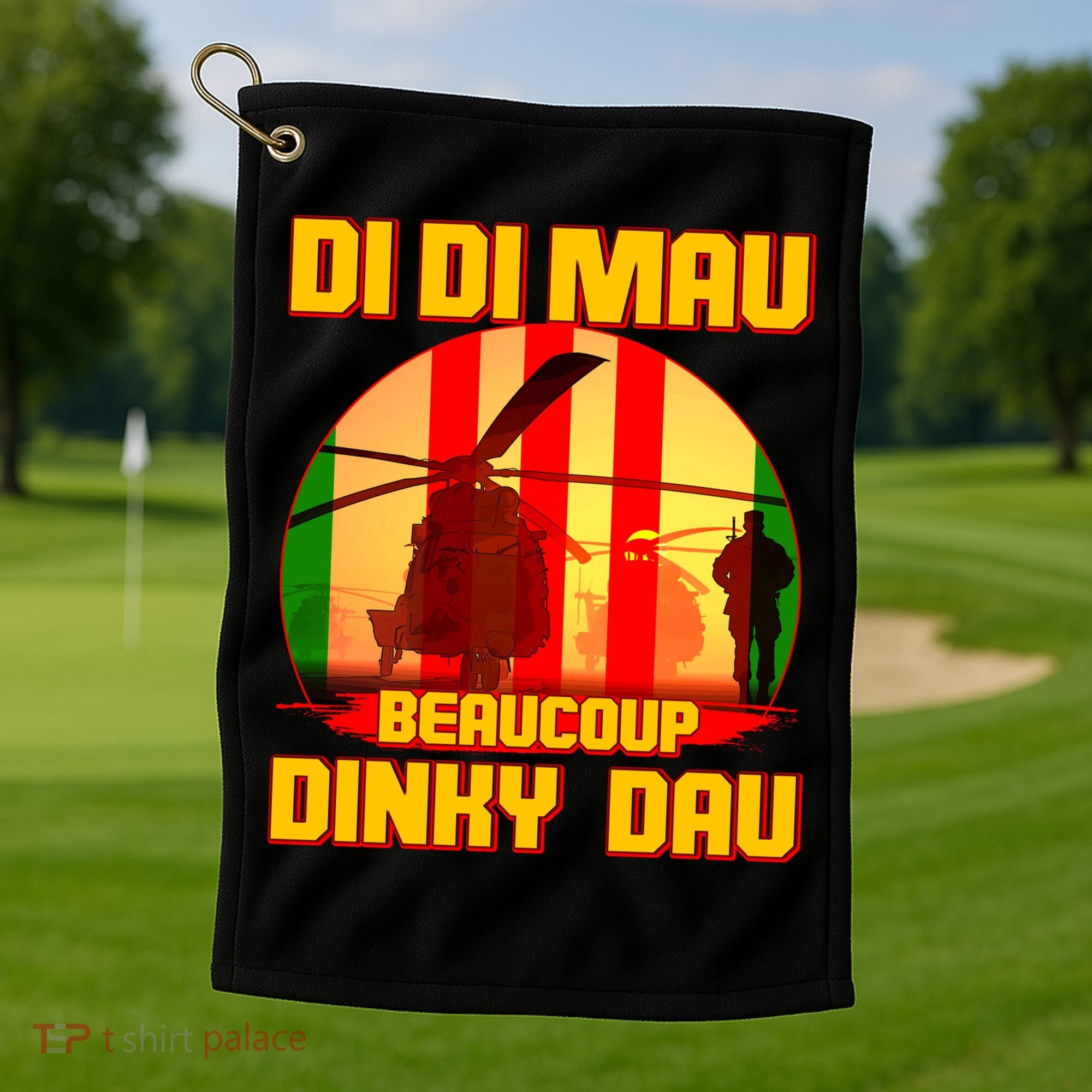DI DI MAU Beaucoup Dinky Dau Vietnam Vet Golf Towel