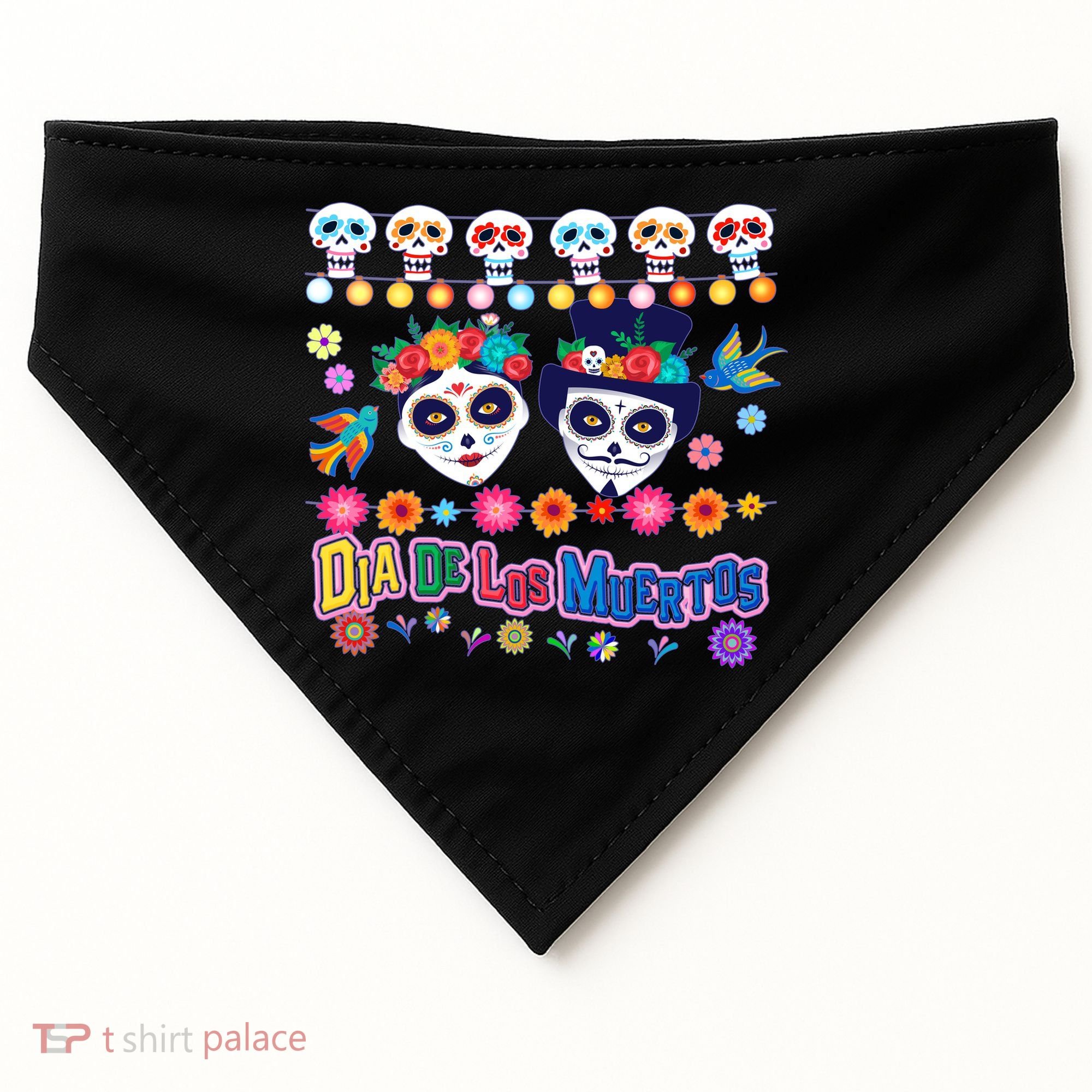 Dia De Los Muertos  Day of the Dead USA-Made Doggie Bandana