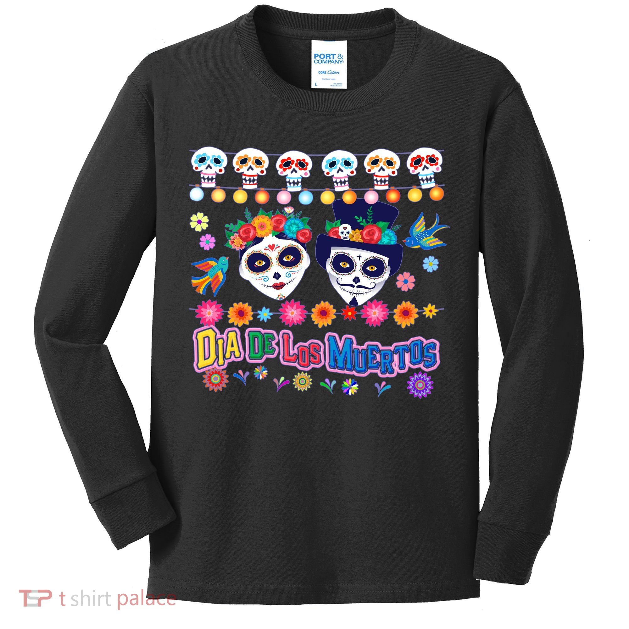 Dia De Los Muertos  Day of the Dead Kids Long Sleeve Shirt