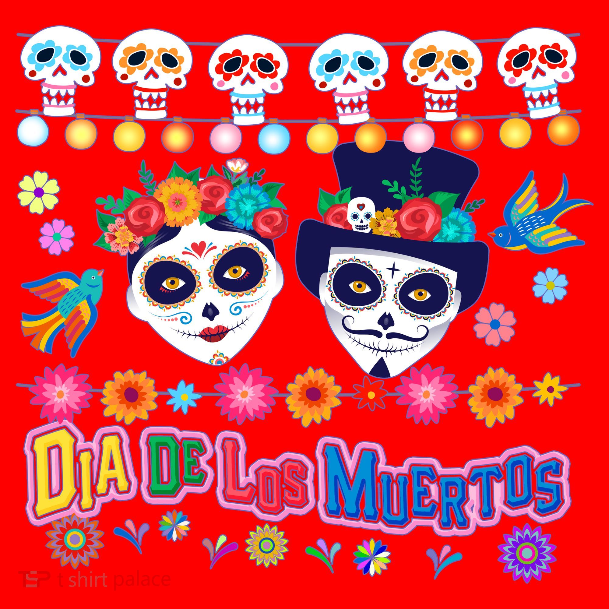 Dia De Los Muertos  Day of the Dead Santa Hat