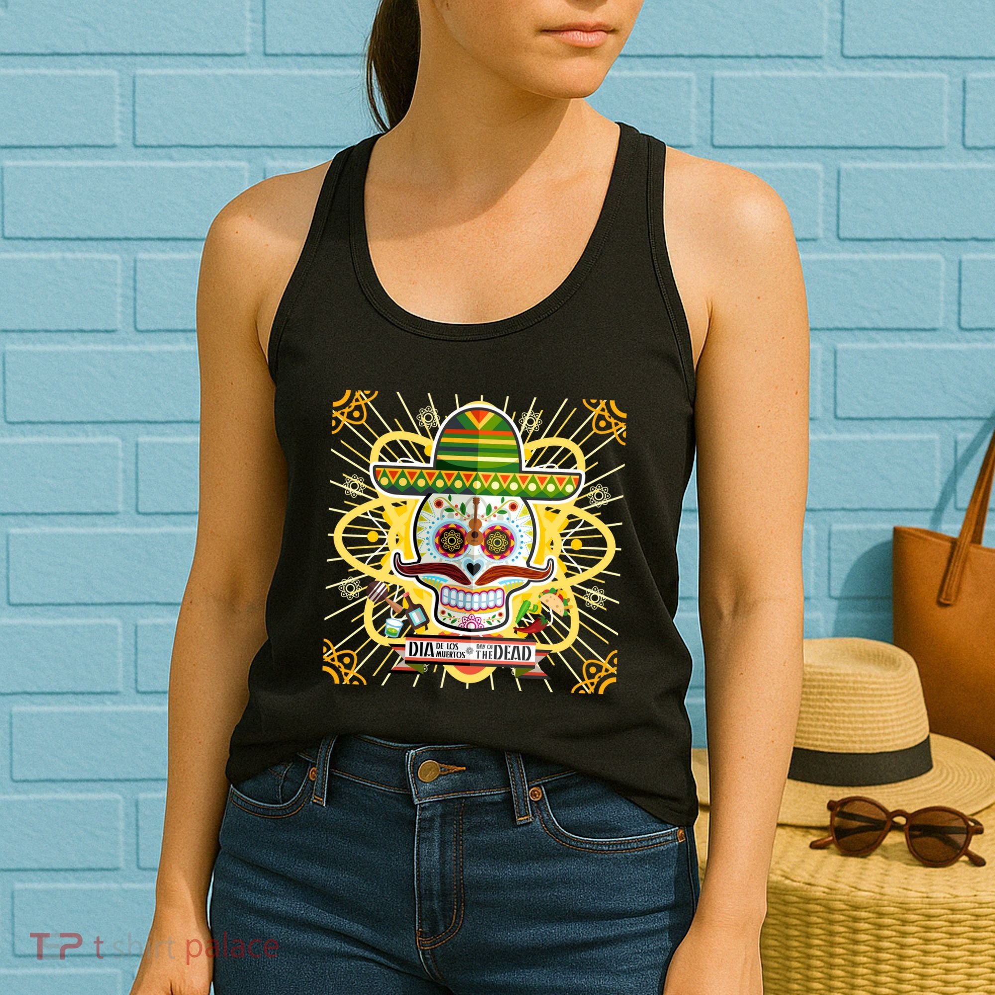 Dia De Los Muertos Day of the Dead Sugar Skull Women's Tank Top