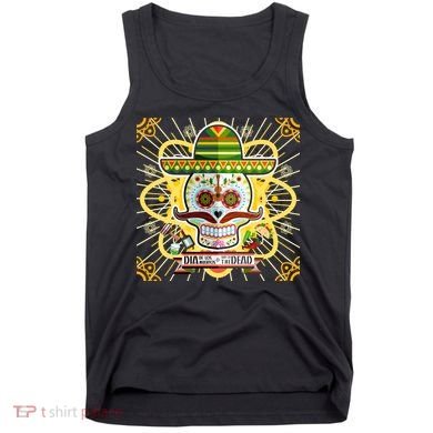 Dia De Los Muertos Day of the Dead Sugar Skull Tank Top