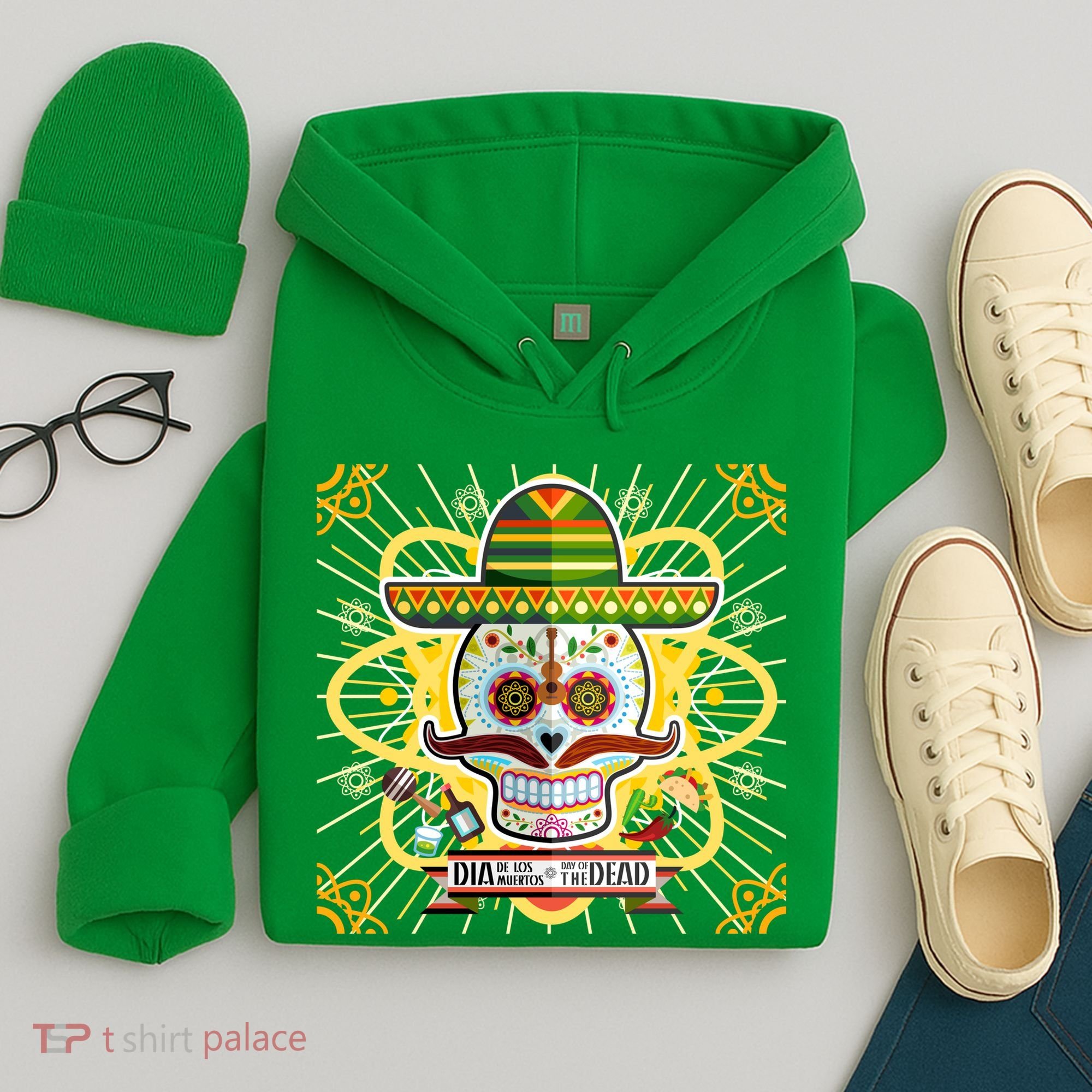 Dia De Los Muertos Day of the Dead Sugar Skull Hoodie