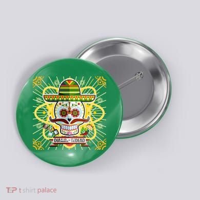 Dia De Los Muertos Day of the Dead Sugar Skull Button
