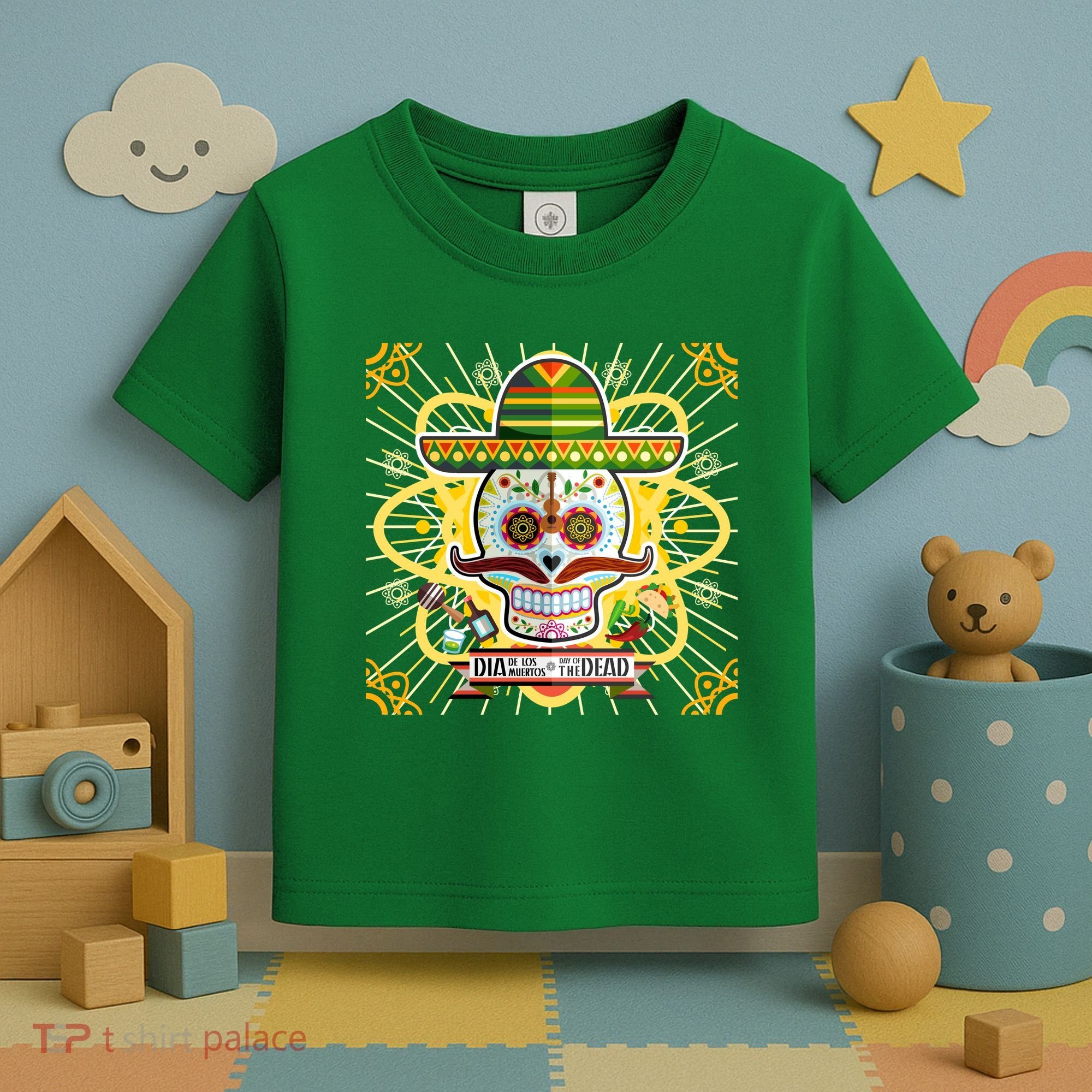 Dia De Los Muertos Day of the Dead Sugar Skull Toddler T-Shirt