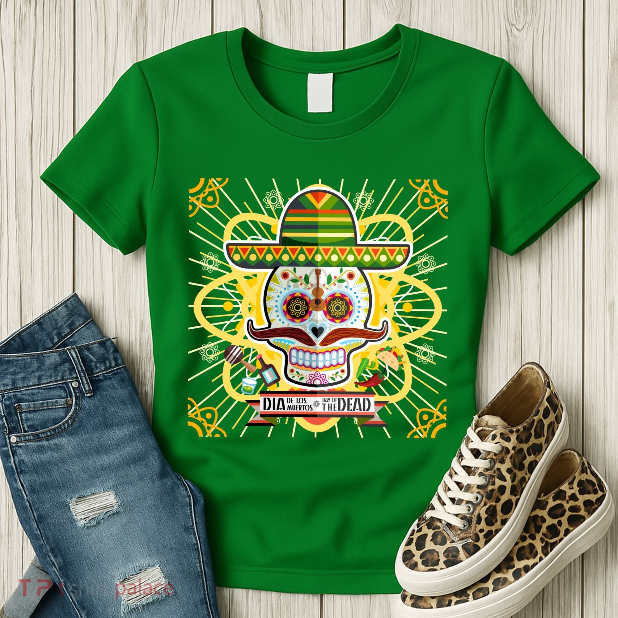 Dia De Los Muertos Day of the Dead Sugar Skull Women's T-Shirt