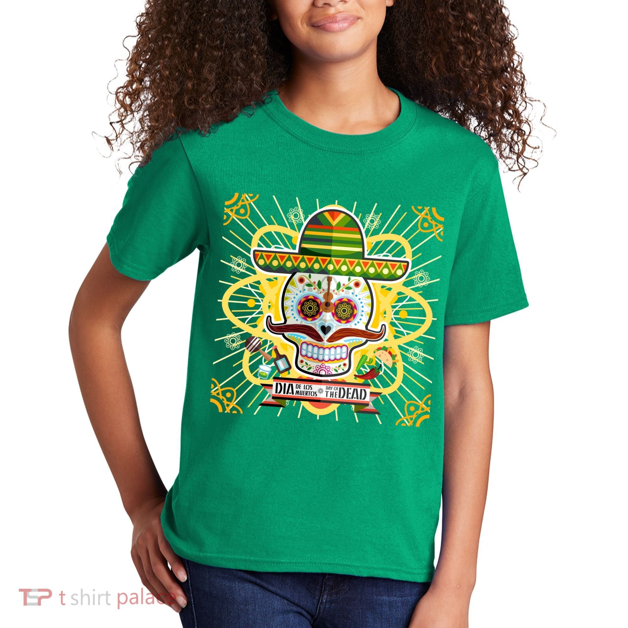 Dia De Los Muertos Day of the Dead Sugar Skull Kids T-Shirt