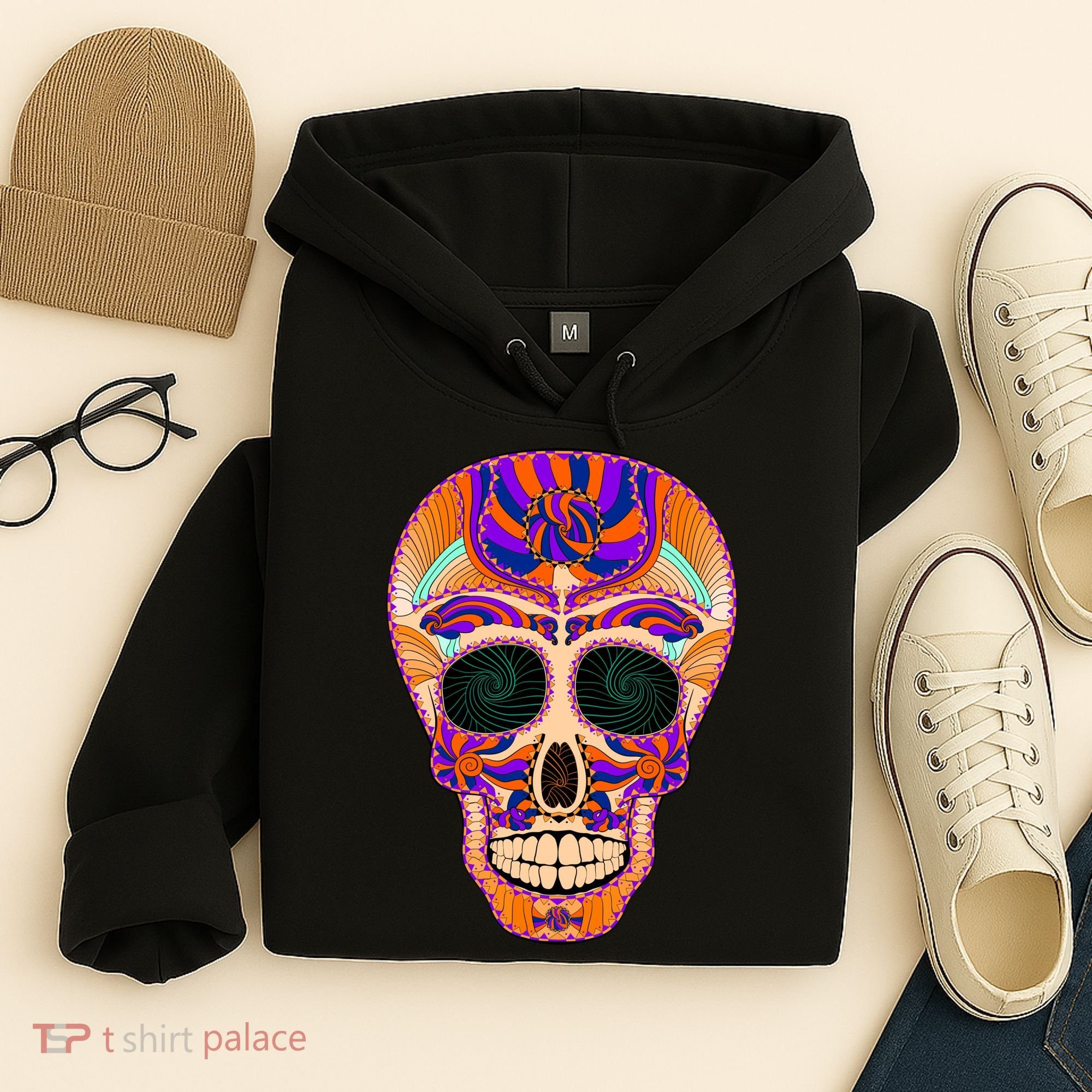 Dia de Muertos Mexican Skull Hoodie