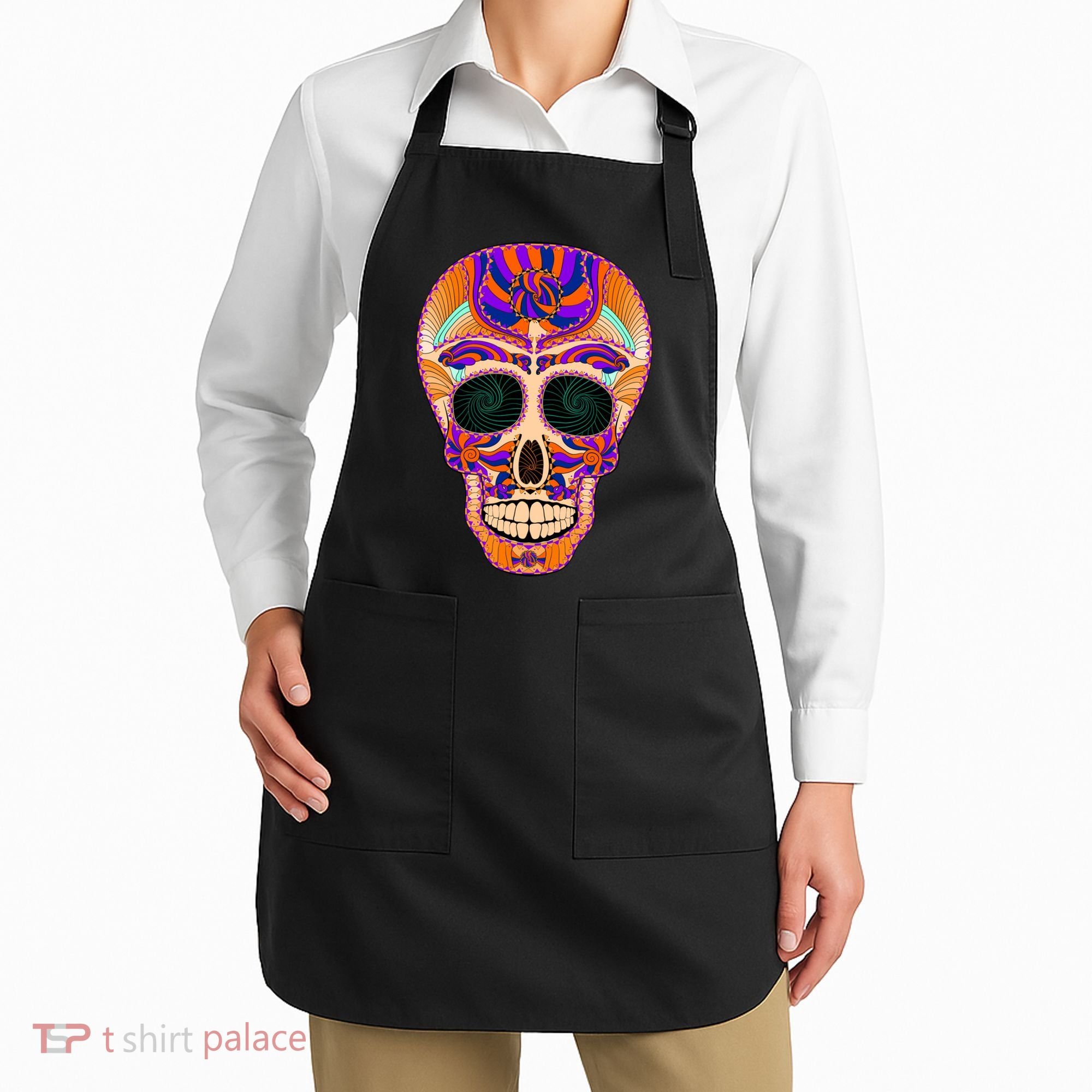 Dia de Muertos Mexican Skull Apron