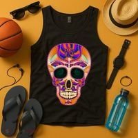 Dia de Muertos Mexican Skull Tank Top thumb 4