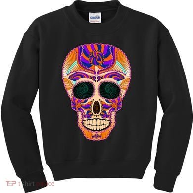 Dia de Muertos Mexican Skull Kids Sweatshirt