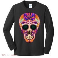 Dia de Muertos Mexican Skull Kids Long Sleeve Shirt thumb 0