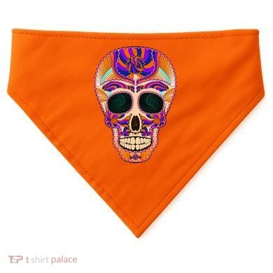 Dia de Muertos Mexican Skull USA-Made Doggie Bandana